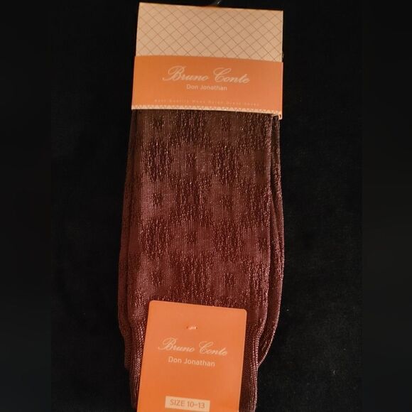 BRUNO CONTE MEN'S SILKY DRESS SOCK FASHION COLORS. - Picture 1 of 5